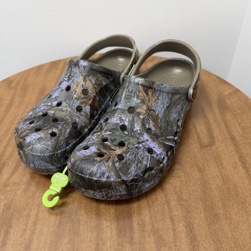Crocs Baya Realtree Clog Mens size 11 Camo 206517-260 Slip On Shoe